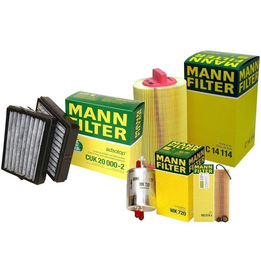 Mercedes Air / Cabin Air / Fuel / Engine Oil Filter Kit 2711800109 - MANN-FILTER 3725232KIT